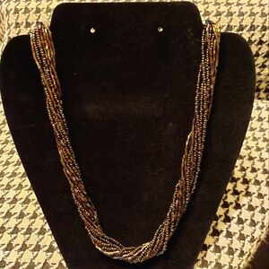 Iridescent Seed Bead Necklace